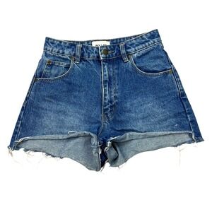 Rolla's Dusters Denim Shorts Womens Size 24 Ashley Blue‎ High Rise Cutoff